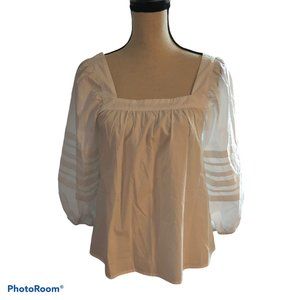 MADWELL BOHO CHIC WHITE‎ SHIRT SIZE SMALL